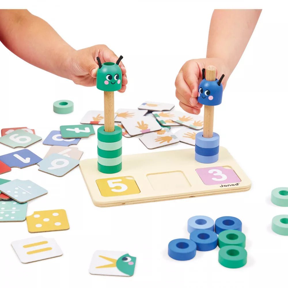 Janod: Number Composition And Comparison Educational Wooden Toy - Acorn & Pip_Janod