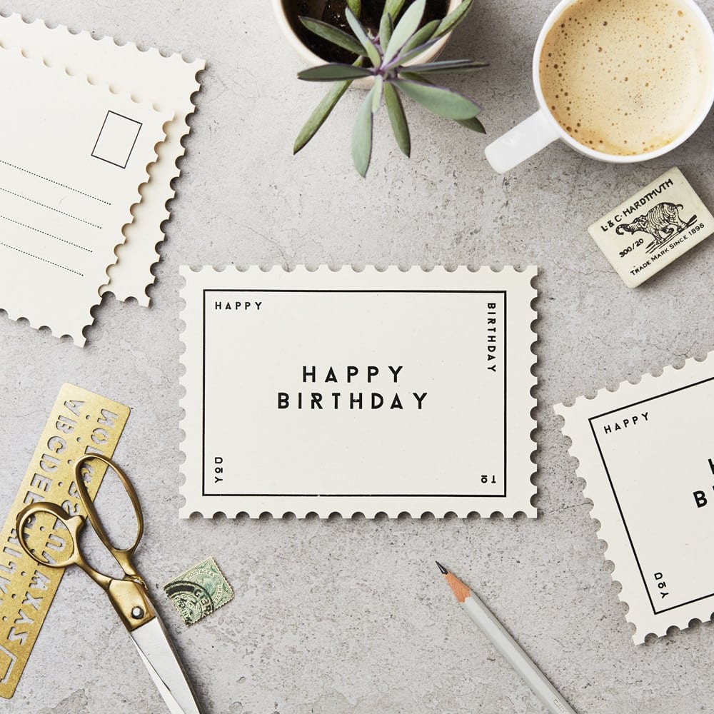Katie Leamon: Postcard - Happy Birthday - Acorn & Pip_Katie Leamon