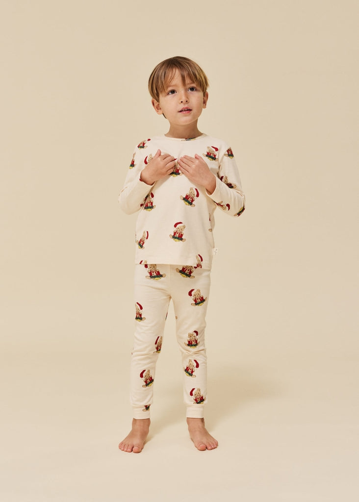 Konges Sløjd: Basic Blouse/Pants Set - Christmas Teddy - Acorn & Pip_Konges Sløjd