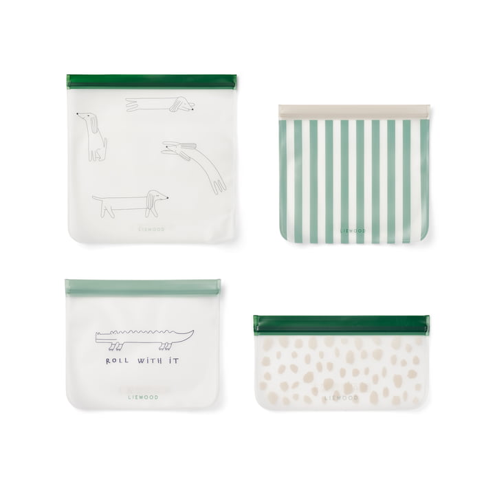 Liewood: Clive Travelling 4-Pack Pouches - Peppermint Mix - Acorn & Pip_Liewood