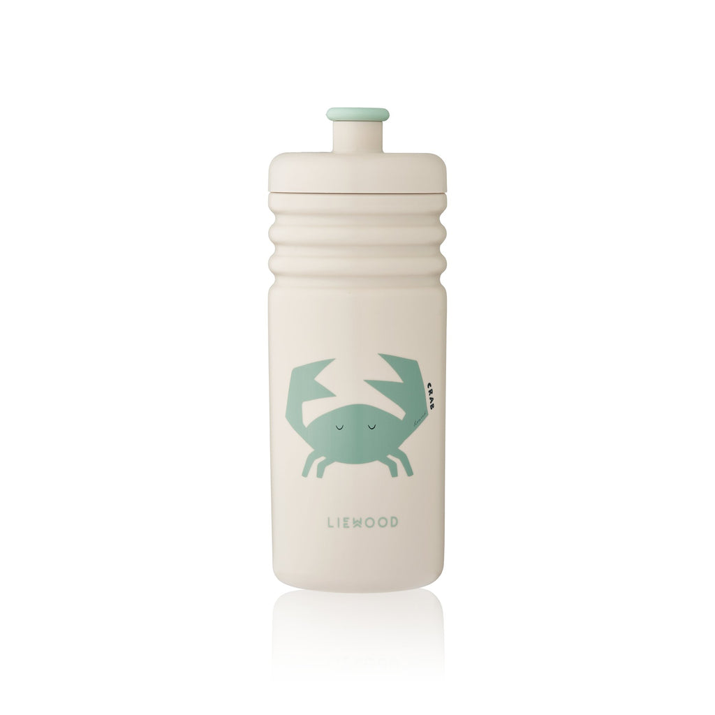 Liewood: Lionel Kid's Water Bottle 430ml - Oh Crab - Acorn & Pip_Liewood