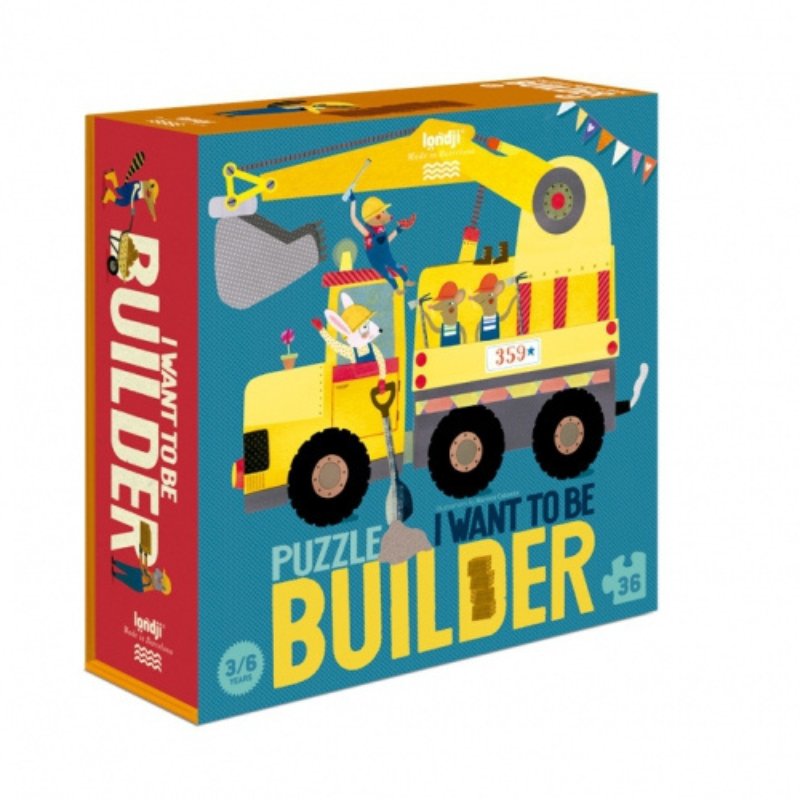 Londji: Puzzle - I Want To Be A Builder (36 Pieces) - Acorn & Pip_Londji