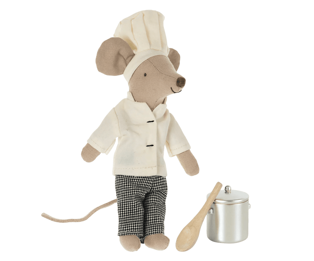 Maileg: Chef Mouse with Pot & Spoon - Acorn & Pip_Maileg