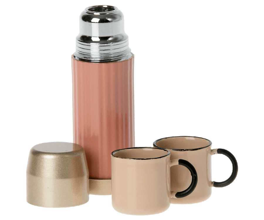Maileg: Thermos and cups - Soft coral - Acorn & Pip_Maileg