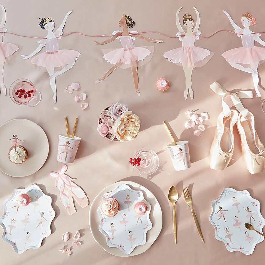 Meri Meri: Ballerina Party Plates (x8) - Acorn & Pip_Meri Meri