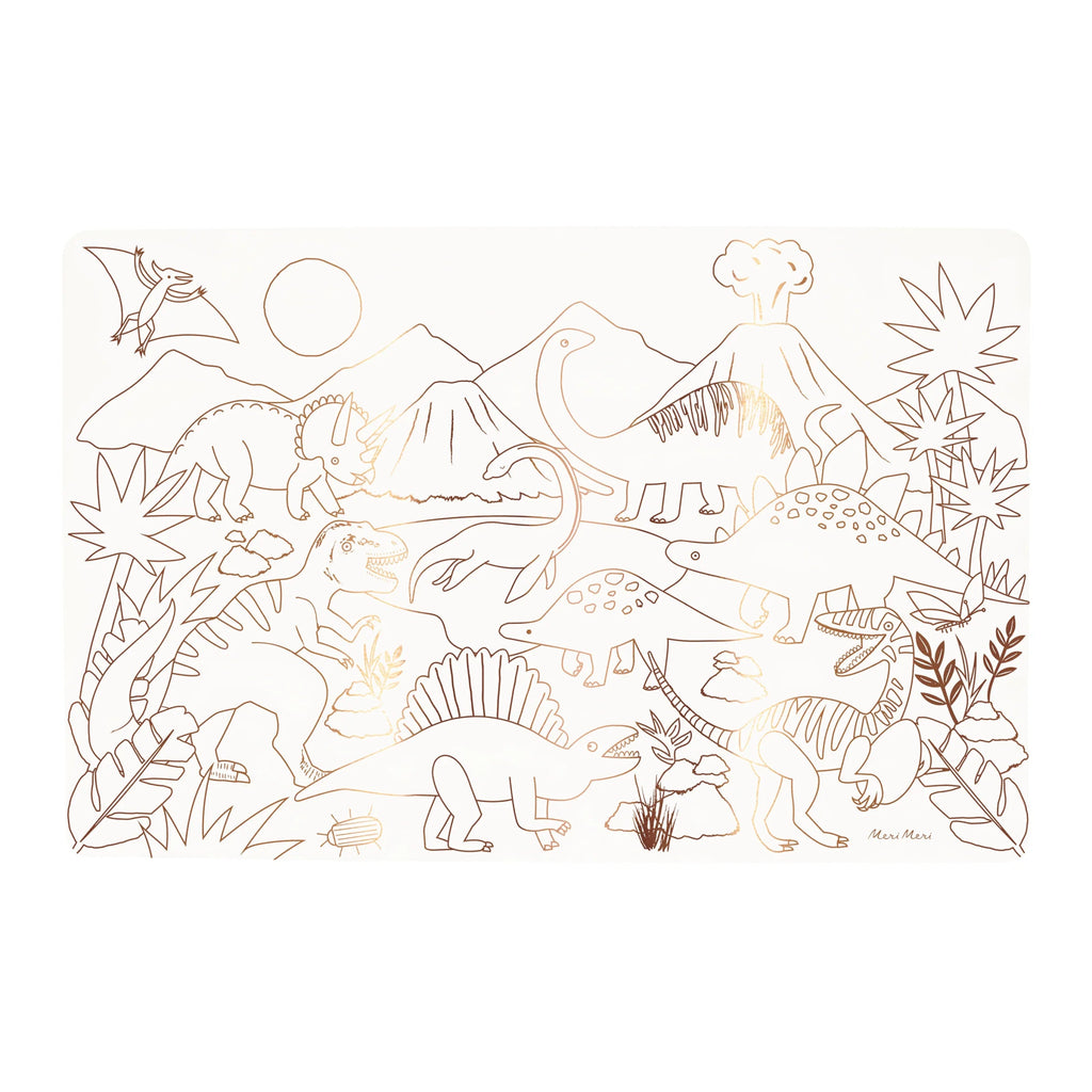 Meri Meri: Dinosaurs Colouring Placemats (x8) - Acorn & Pip_Meri Meri
