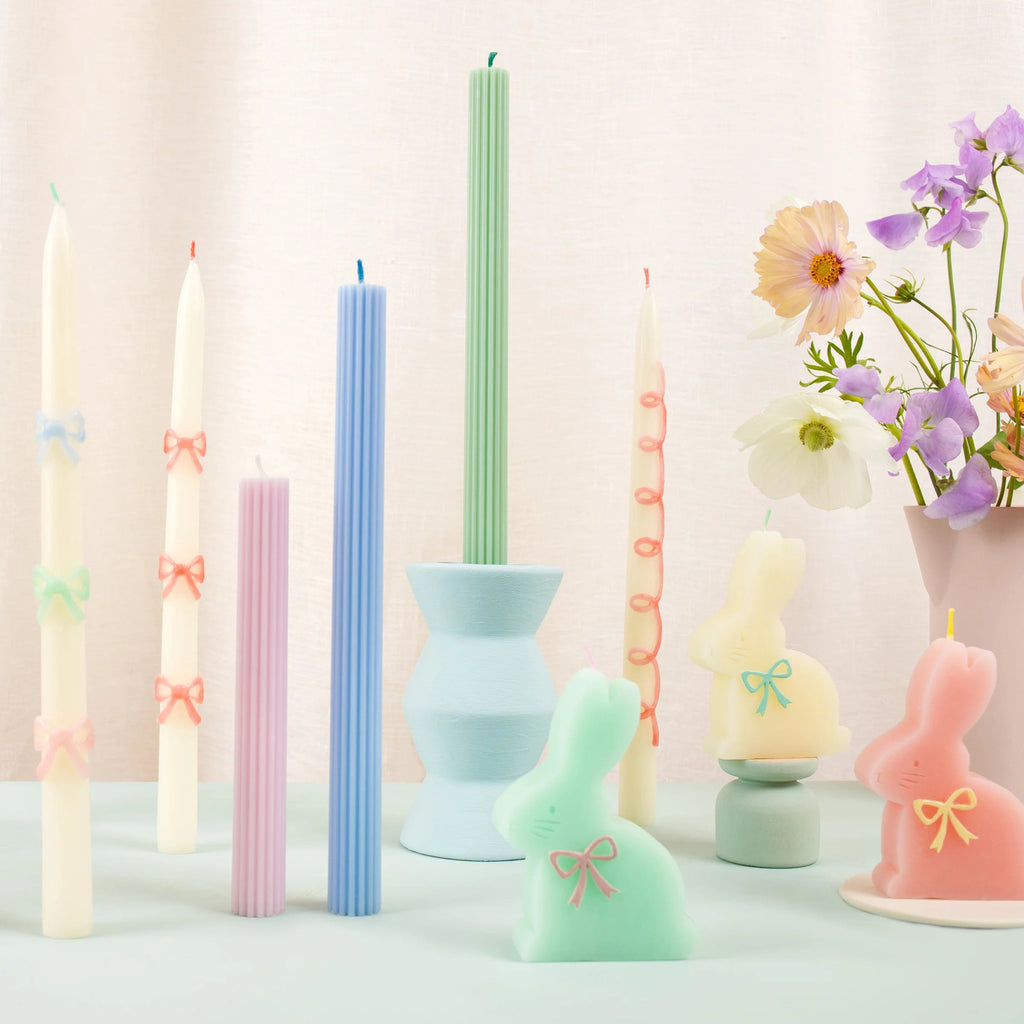 Meri Meri: Multi Bow Taper Candles (x2) - Acorn & Pip_Meri Meri