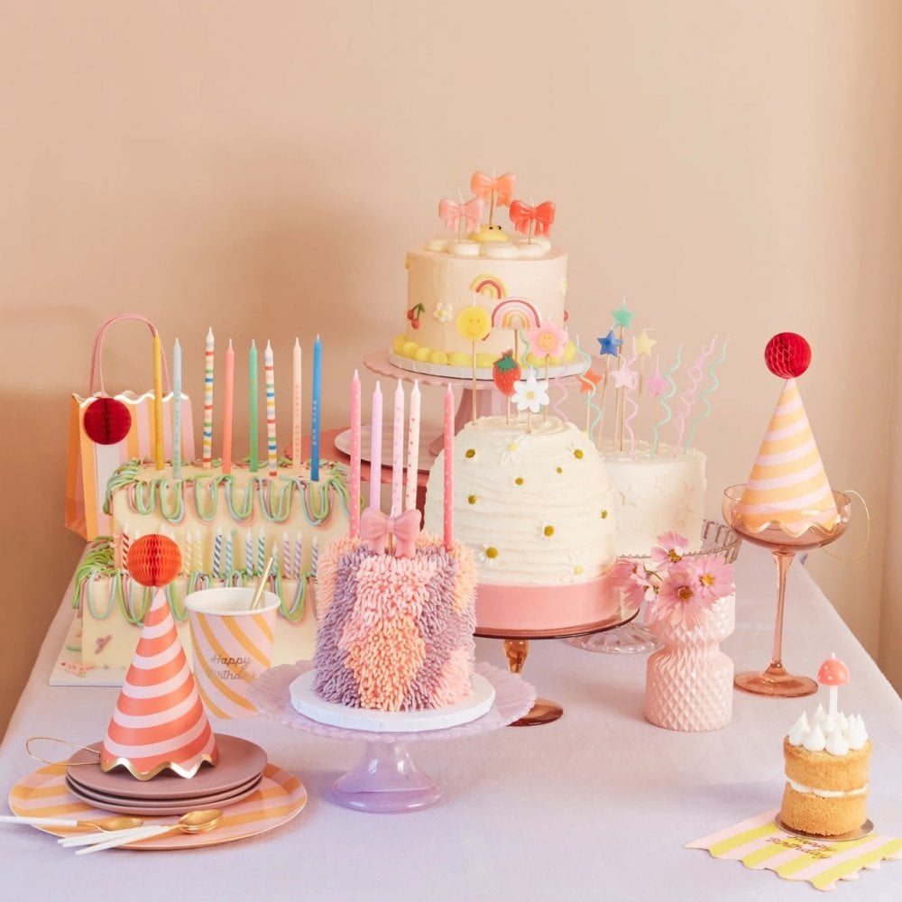 Meri Meri: Pink Stars Birthday Candles (x16) - Acorn & Pip_Meri Meri