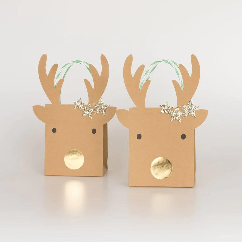Meri Meri: Small Reindeer With Stars Gift Bags (x2) - Acorn & Pip_Meri Meri