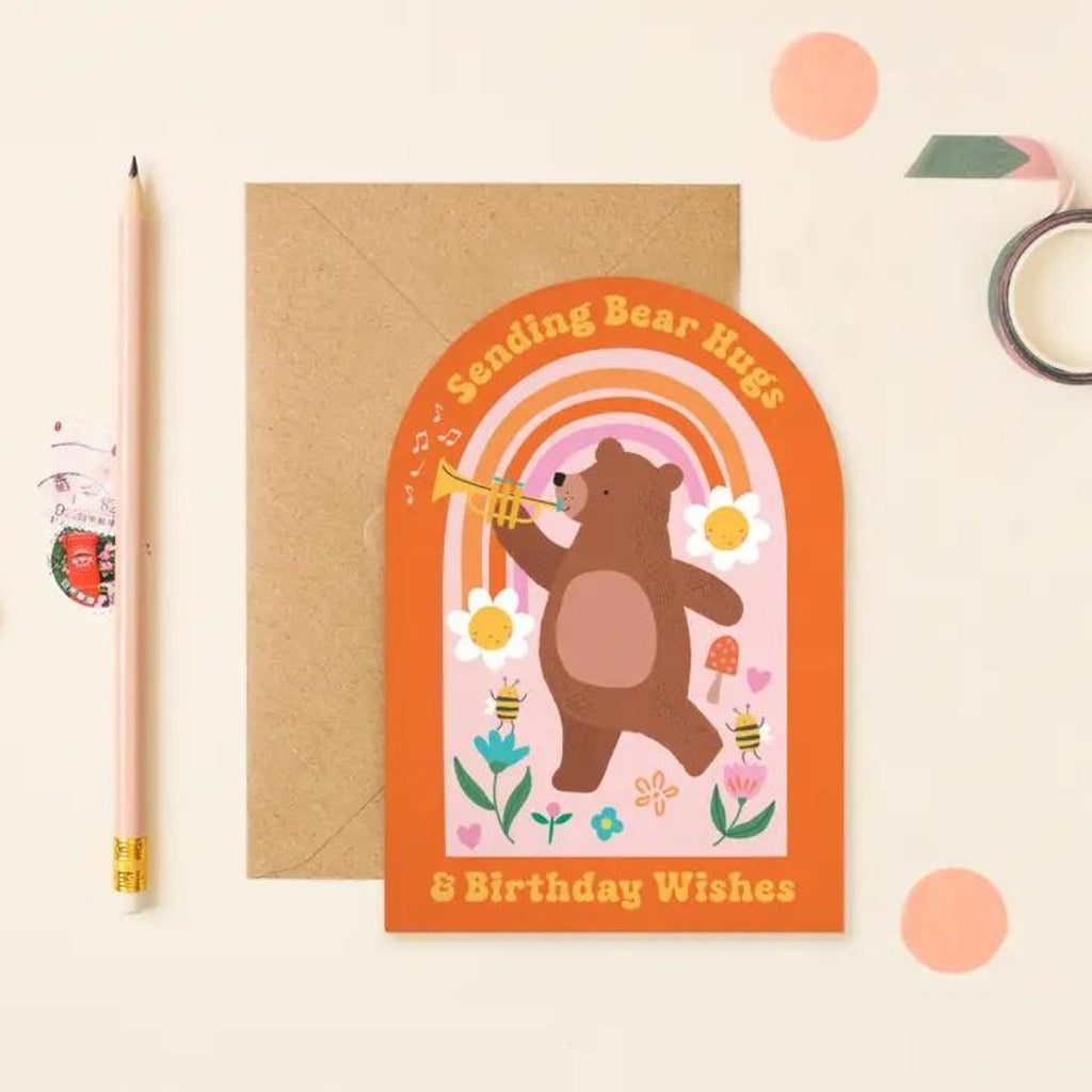 Mifkins: Bear Hugs Birthday Card - Acorn & Pip_Mifkins