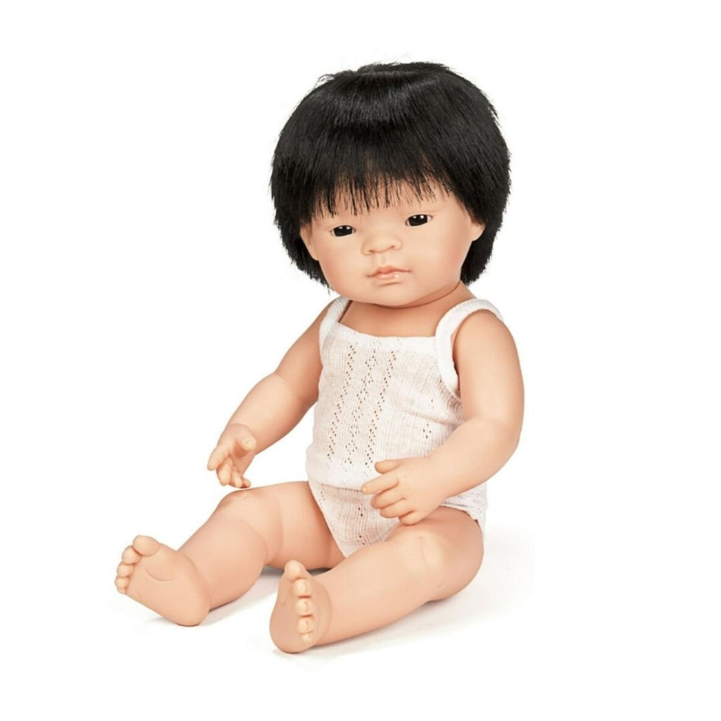 Miniland: Baby Doll - Boy A With Hair (38cm) - Acorn & Pip_Miniland