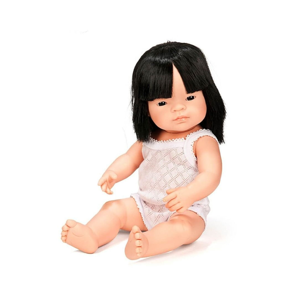 Miniland: Baby Doll - Girl A With Hair (38cm) - Acorn & Pip_Miniland