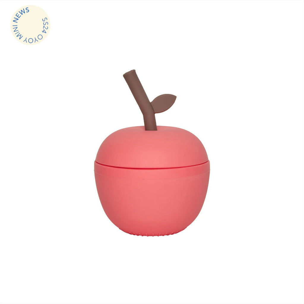 OYOY: Apple Silicone Drinking Cup - Cherry Red - Acorn & Pip_OYOY
