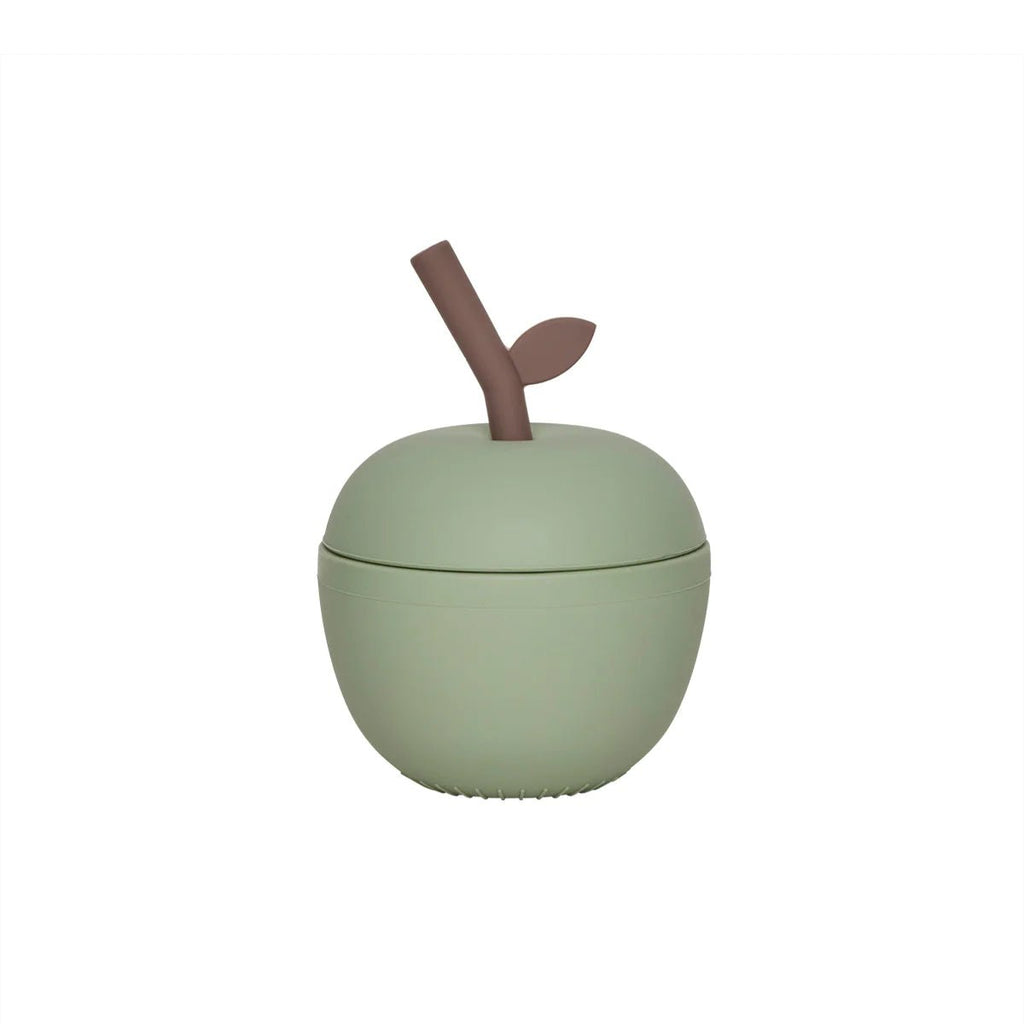 OYOY: Apple Silicone Drinking Cup - Green - Acorn & Pip_OYOY