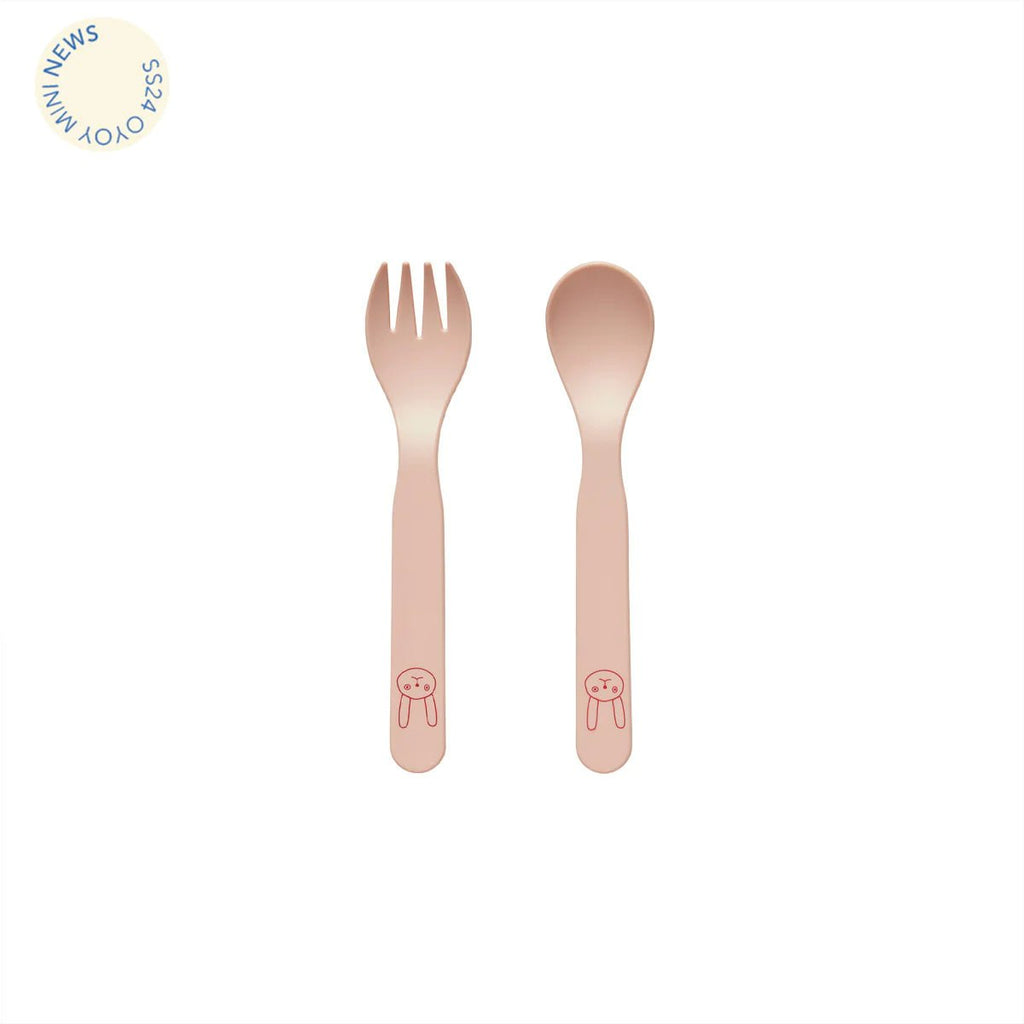 OYOY: Pullo Kid's Cutlery Set - Rose - Acorn & Pip_OYOY