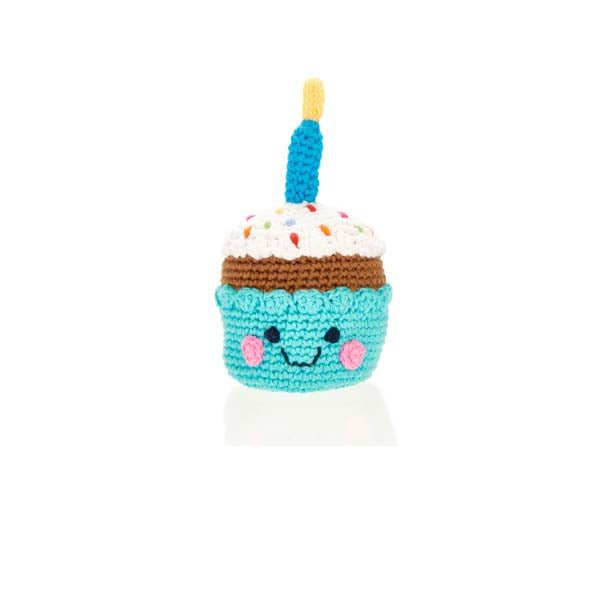 Pebblechild: Cupcake Rattle - Candle - Acorn & Pip_Pebblechild