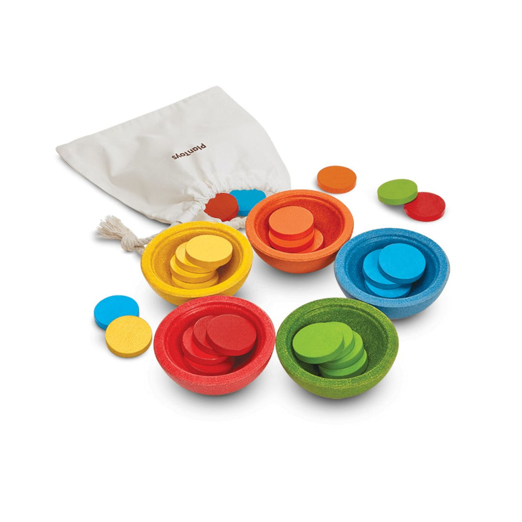 Plan Toys: Colourful Wooden Sort & Count - Acorn & Pip_Plan Toys