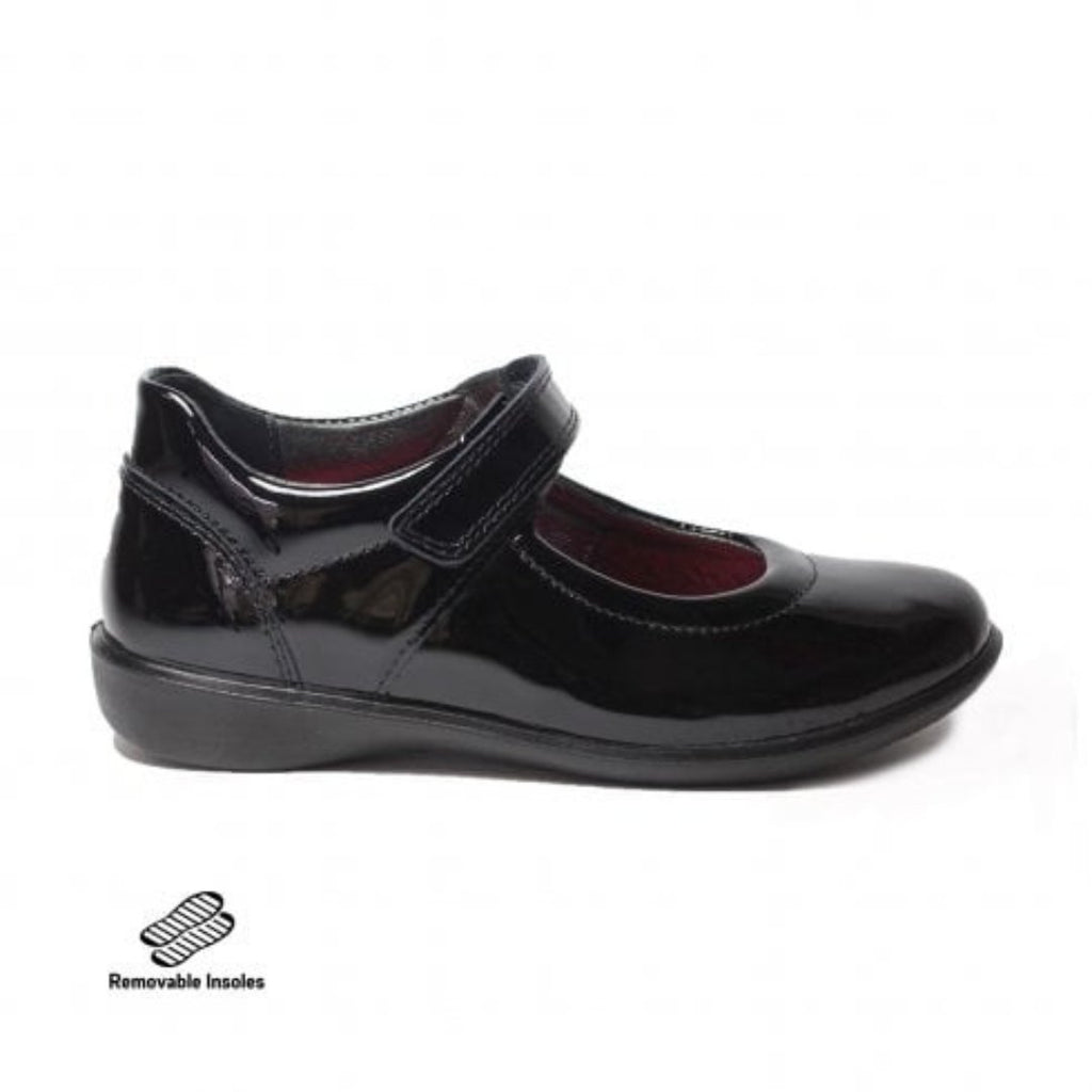 Ricosta: Beth Mary Jane School Shoes - Black Patent - Acorn & Pip_Ricosta