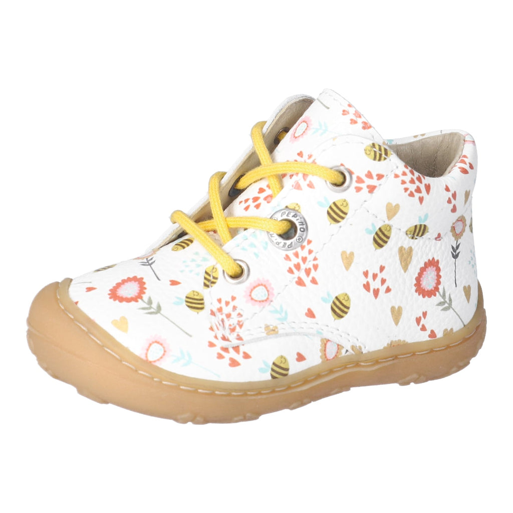 Ricosta: Dots Kids Boot with Laces - Bianco Print - Acorn & Pip_Ricosta