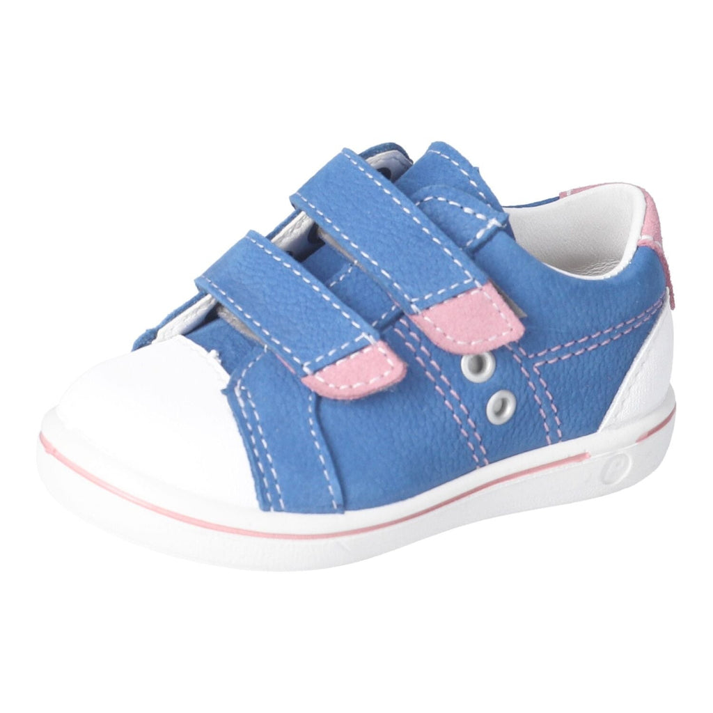 Ricosta: Nippy - Double Velcro Kids Shoe Blue / Pink - Acorn & Pip_Ricosta