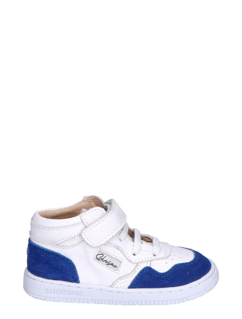 Shoesme: Kids Hi-Top Sneaker - White / Blue - Acorn & Pip_Shoesme