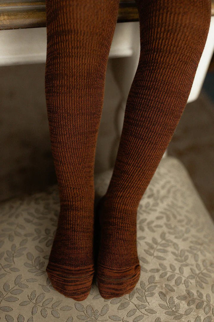 Silly Silas: Footed Tights - Spicy Chai - Acorn & Pip_Silly Silas