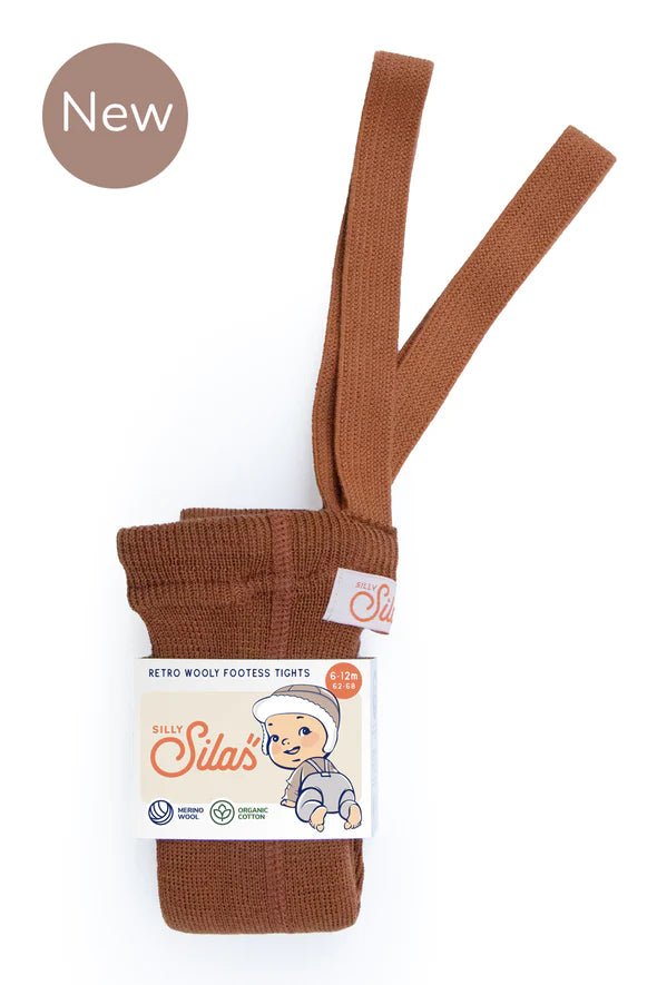 Silly Silas: Wooly Footless Tights - Ginger - Acorn & Pip_Silly Silas