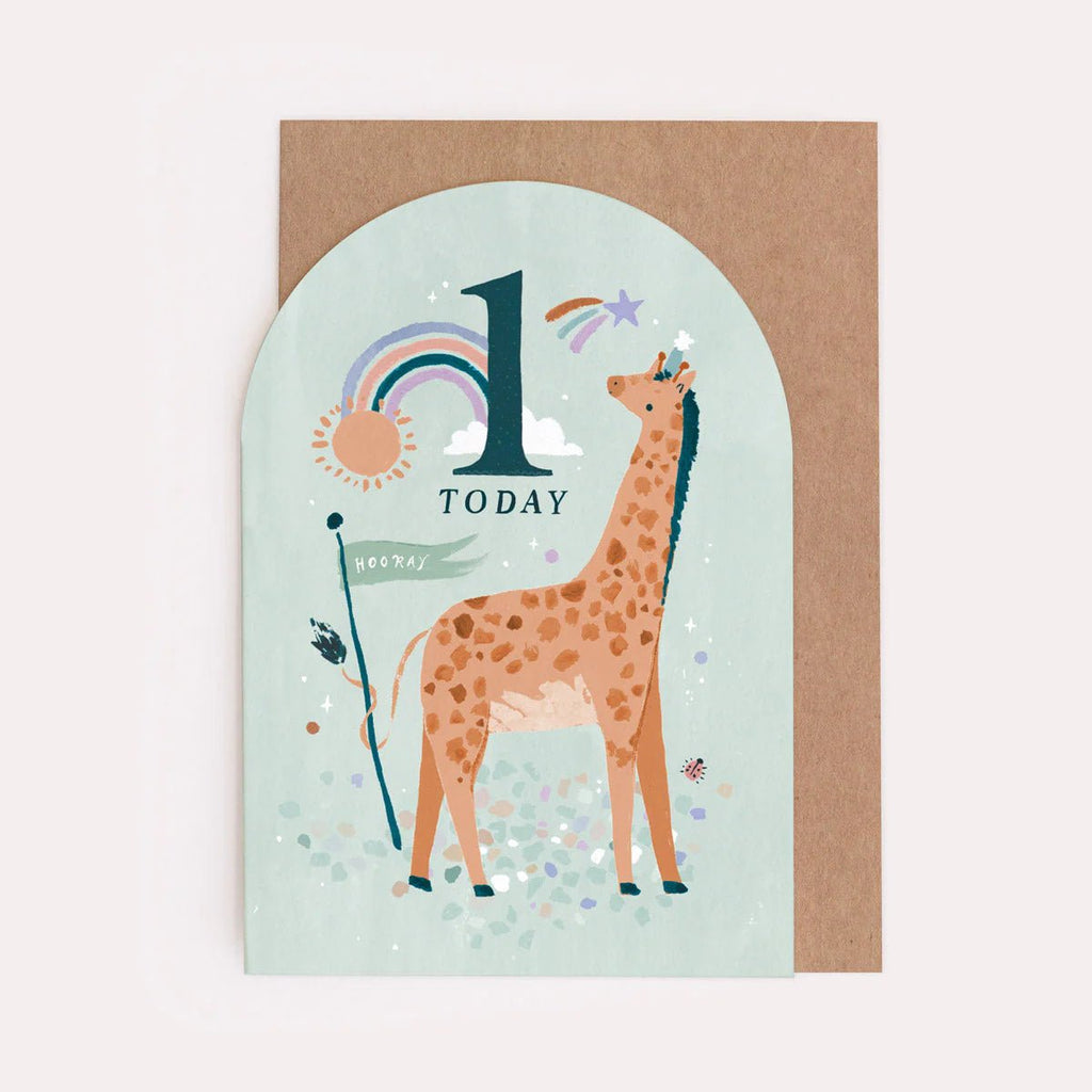 Sister Paper Co: Age 1 - Birthday Card - Acorn & Pip_Sister Paper Co