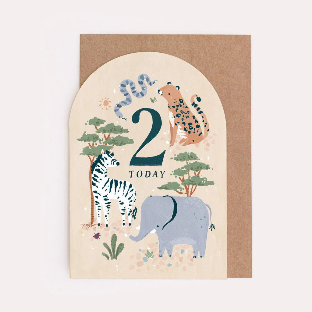 Sister Paper Co: Age 2 - Birthday Card - Acorn & Pip_Sister Paper Co
