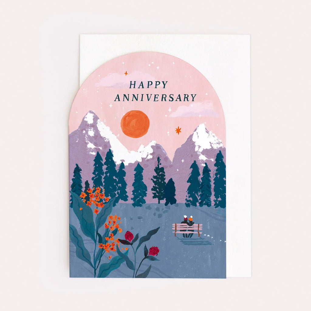 Sister Paper Co: Anniversary Sunset Card - Acorn & Pip_Sister Paper Co