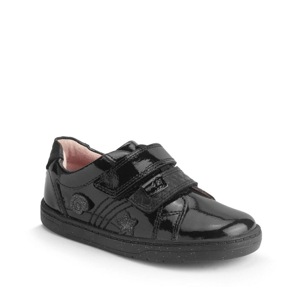 StartRite: Fantasy Riptape School Shoes - Black Patent - Acorn & Pip_Start Rite