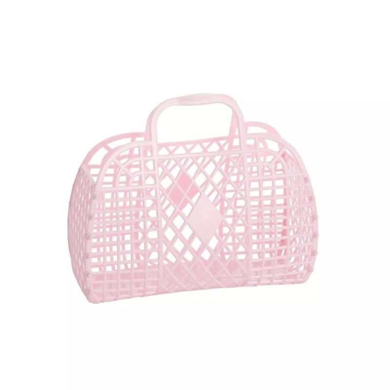 Sun Jellies: Retro Basket Small - Pink - Acorn & Pip_Sun Jellies