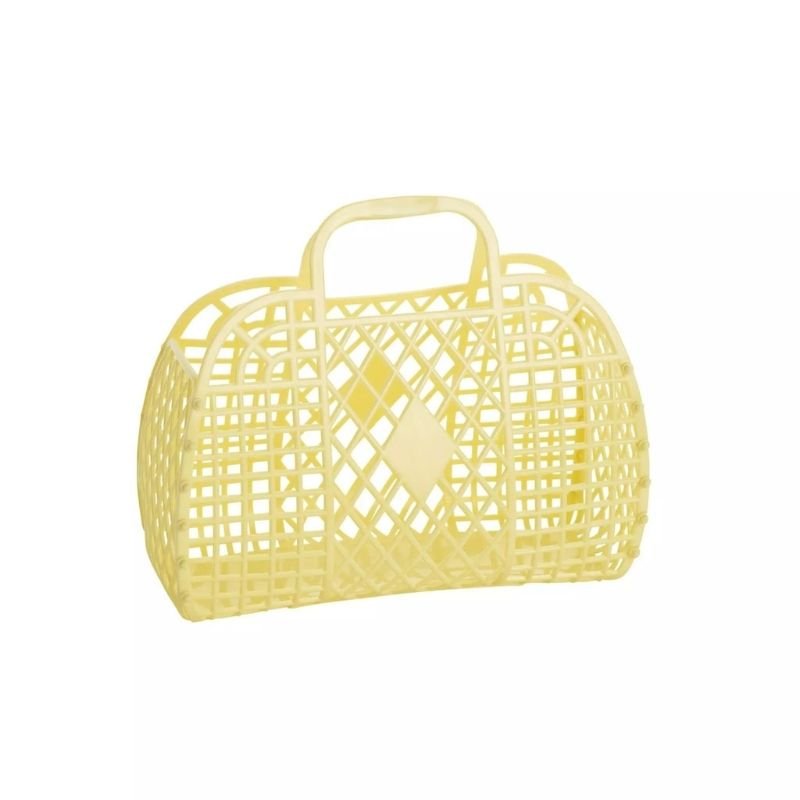 Sun Jellies: Retro Basket Small - Yellow - Acorn & Pip_Sun Jellies